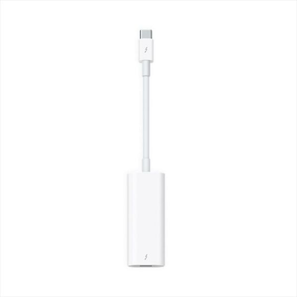 apple adattatore da thunderbolt 3(usb-c)a thunderbolt 2-bianco