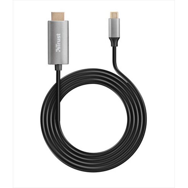 trust calyx usb-c to hdmi cable black/grey