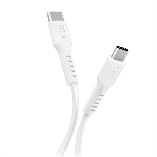 sbs cavo usb-c a usb-c tecabletcc10w-bianco