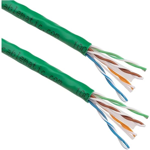 tecnomat cavo dati utp global fluke test cat6 cca 24awg 4 coppie twistato in pvc matassa 305 m verde