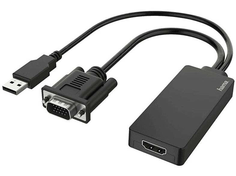 Hama Cavetto adattatore ingresso VGA+USB/ uscita HDMI  VGA+USB