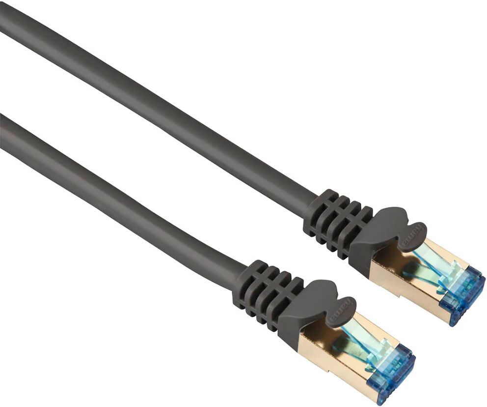 Hama Cavo rete Patch 8p8c M (RJ 45)/8p8c M (RJ 45), 5 metri,CAT 6, STP, connettori dorati, grigio, 3 stelle