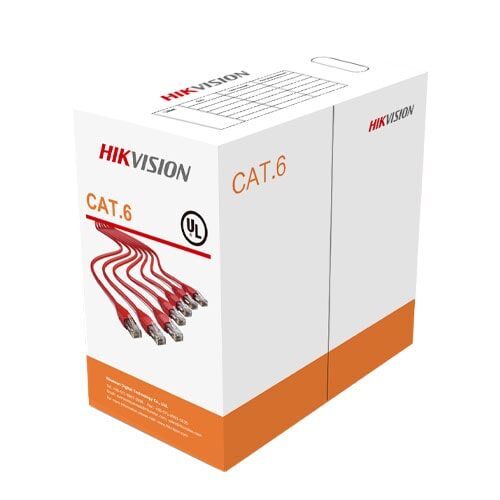HIKVISION Network Cable DS-1LN6U-SC0.Cavo Cat6 UTP Rame solido 0,55mm da interno Arancio 305 m