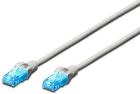 DIGITUS Patch Cord UTP CAT5e Plug RJ45 CCA 1m Grigio