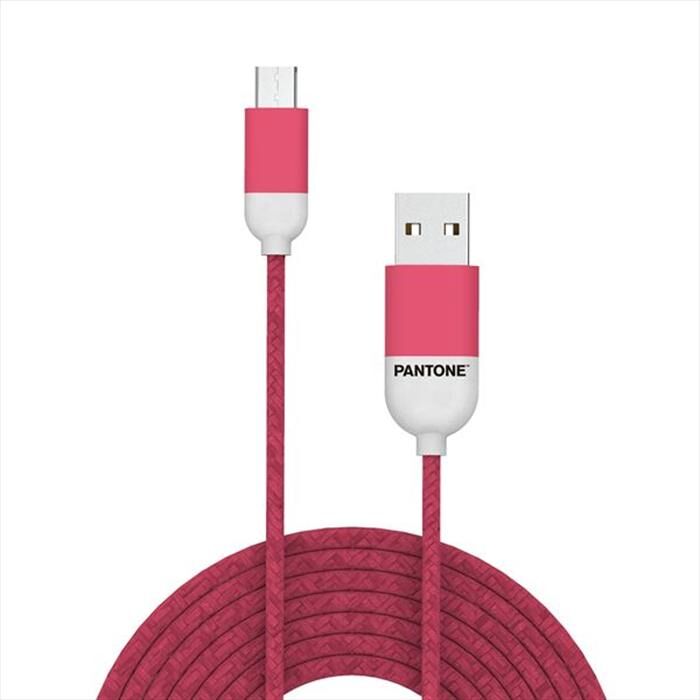 Pantone Pt-mc001-5p Microusb Cable 1 5 Mt-rosa/plastica