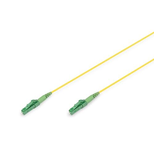 Digitus DK-2933-05-APC-SX OS2 glasvezelkabel 5 m LC/(APC) naar LC/(APC) Simplex glasvezelkabel FTTH, FTTB en FTTx Singlemode SM glasvezel LAN-kabel Type vezel: 9/125 µ Geel