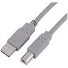 Hama USB-kabel (USB-A USB-B) 3 m, grijs, voldoet aan USB1.1-norm, USB 2.0 getest