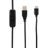 ASHATA Aan/uit-Schakelaar -kabel, voor 4 Aan/uit-Schakelaar Aan/uit-kabel USB C Aan/uit-Schakelaar Type C Aan/uit-Schakelaar, Aansluitkabel met Schakelaar (1 meter)