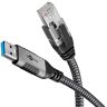 goobay 70299 USB-A naar RJ45 ethernet CAT 6-kabel voor stabiele bekabelde internetverbinding met router/modem/netwerkswitch/vervangt USB naar RJ45-adapter/1 Gbit/s/1 meter