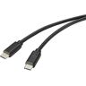 Renkforce USB-kabel USB 2.0 USB-C stekker 1.00 m Zwart Met anti-microbacterieel oppervlak RF-4716840