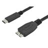 PremiumCord Kabel USB 3.1 stekker C/stekker USB 3.0-stekker micro-B/stekker, 0,6 m