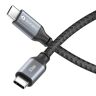 Sonero ® USB-C naar USB-C kabel, 4K 60Hz beeldoverdracht, USB 3.2 Gen 1, DP Alt Mode, 5 GB/s gegevensoverdracht, 3A/20V/60W, grijs/zwart, 1,00 m