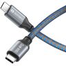 Sonero ® USB-C naar USB-C oplaadkabel, mobiele telefoonoplaadkabel, snellaadkabel, USB C, USB 2.0, 100W PD, grijs/blauw, 3,00 m