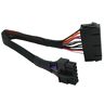 COMeap 24 Pin naar 12 Pin ATX PSU Belangrijkste Power Adapter Gevlochten Mouwen Kabel voor Q87 Q87H3 Q87H3-AM 12-inch (30cm)