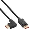 InLine ® DisplayPort 1.4 kabel, 8K4K, rechtshoekig, zwart/goud, 2m