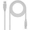 Levitantes USB 2.0 type A naar USB type B kabel nanokabel voor printers 1,8 m kabel beige A/M-B/M