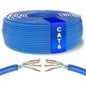 Mr. Tronic 100m Ethernet Netwerk Bulk Kabel   CAT6, AWG24, CCA, UTP, RJ45   Snelle Gegevens   LAN Gigabit Internetverbinding (100 Meter, Blauw)