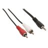 Nedis Stereo Tulp (m) - 3,5mm Stereo Jack (m) Kabel - 5 meter - Zwart