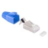 S-Conn RJ45 Stekker met Blauwe Tule - CAT5 en CAT6 - Per stuk - 8P8C - STP - Trekontlasting