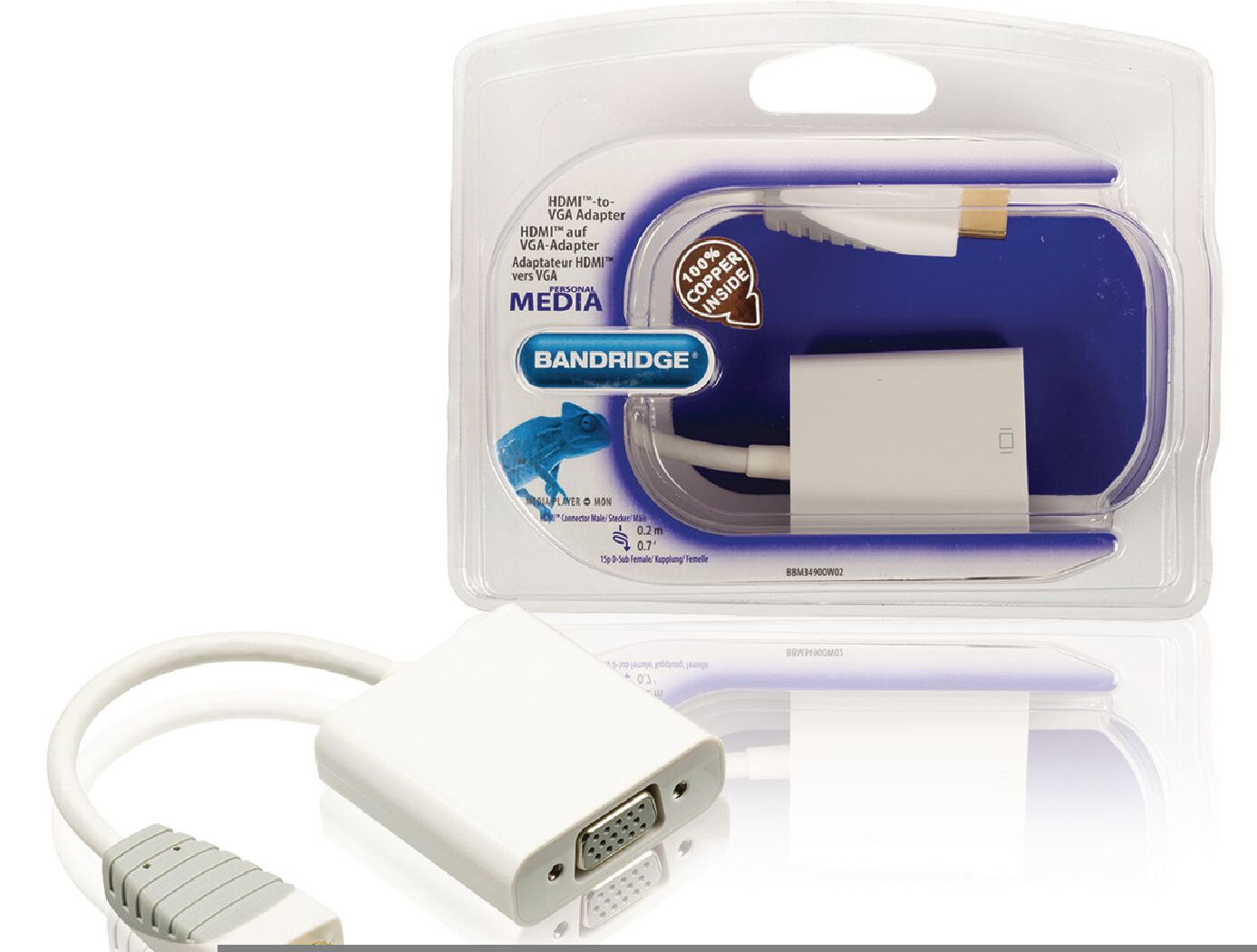 Bandridge Hdmi Vga Bbm34900W02 Blanc NDBABBM34900W02