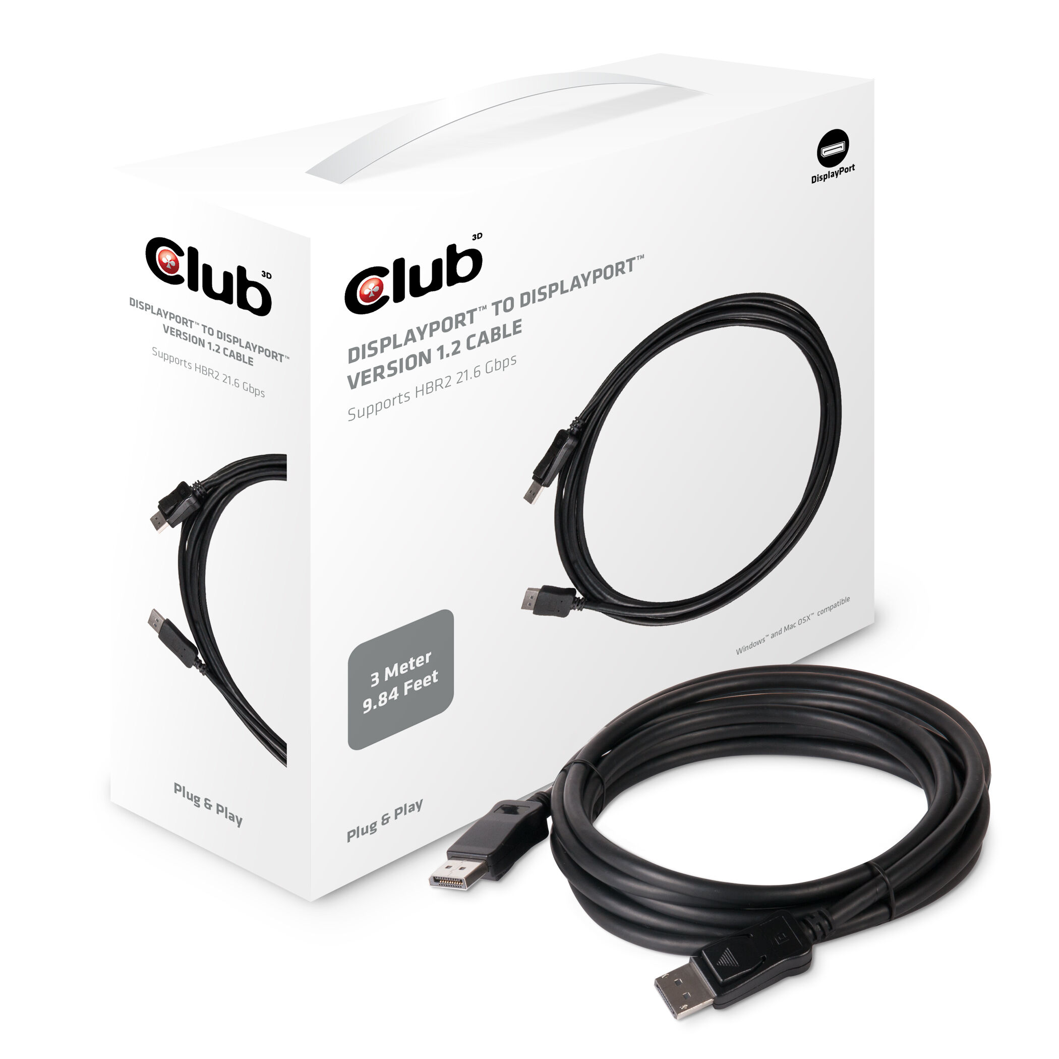 Club 3D DisplayPort DP 1.2 21.6GB