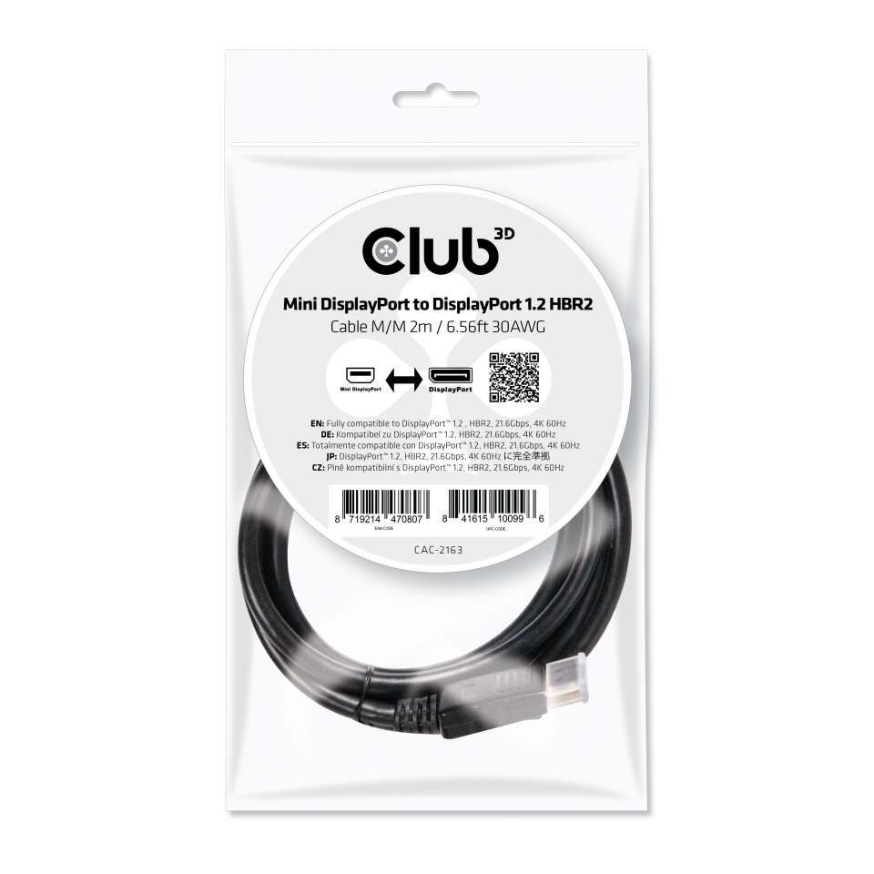 Club 3D Mini DisplayPort to DisplayPort 1. HBR Cable M/M