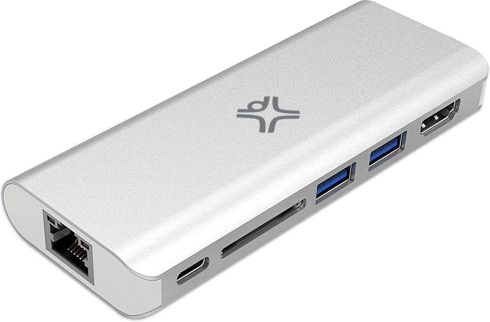 XtremeMac Xtreme Mac Hub plus, hdmi 2 usb-a usb-c sd-card & ethernet