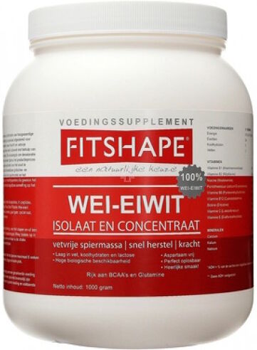 Fitshape Wei Eiwit Vanille 1000gr