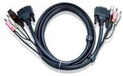 Aten 2L-7D03UD DVI-D (Dual Link)+USB+Audio KVM kabel 3m