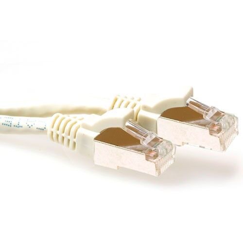 ACT FB6001 SFTP CAT6A Patchkabel Snagless Ivoor - 1 meter