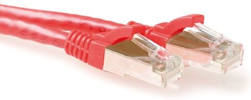 ACT FB7525 CAT6A S/FTP LSZH Patchkabel Snagless Rood - 25 meter