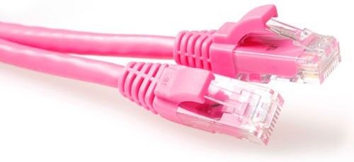 ACT IB2407 U/UTP CAT6A Patchkabel Snagless Roze - 7 meter