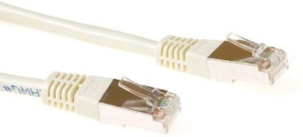 ACT IB7210 F/UTP CAT5E Patchkabel Ivoor - 10 meter