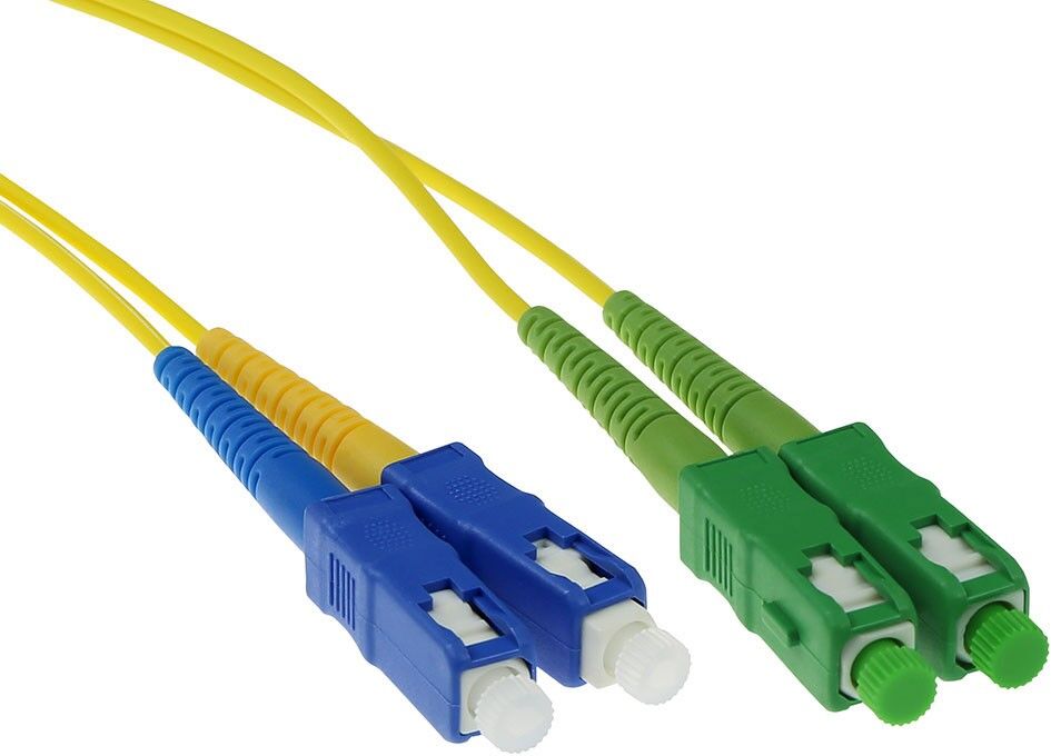 ACT RL3850 Glasvezel patchkabel Duplex LSZH Singlemode SC/APC-SC/UPC 9/125 OS2 - 50 meter