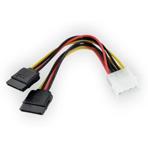 Molex Strømledning - 2x Sata - 15cm