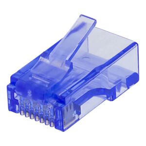 Deltaco Rj45 Connector For Patch Cable, Cat6, Utp (Unshielded), 20-Pack, Trasparent, Blue