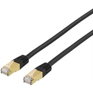 Deltaco S/ftp Cat7 Patchkabel, 15 M, 600mhz, Delta-Sertifisert, Lszh, Svart