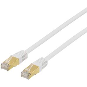 Deltaco S/ftp Cat7 Patchkabel, 15 M, 600mhz, Delta-Sertifisert, Lszh, Hvit