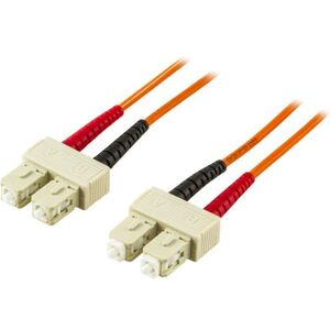 Deltaco Fiberkabel, Sc - Sc, 62,5/125, Om1, Duplex, Multimode, 0,5m