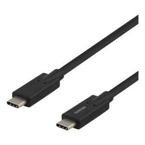 Deltaco Usb-C Til Usb-C Kabel, 2m, 5gbps, Usb-If Sertifisert, Svart