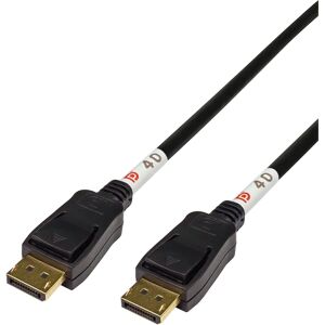 Deltaco Displayport Cable, Dp 2.1, Dp40, 1,0m