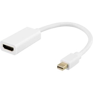 Deltaco Mini Displayport Til Hdmi Adapter, 4k 60hz, 0,2m, Hvit