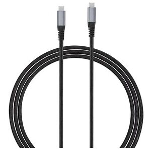 Andersson USB-C - USB-C 3.2 PD100W Braided Black/Space Gray 1,5m