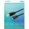 Equip Cabo Usb 2.0 Tipo B > C Macho/macho 1 Metro Preto