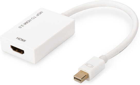 Digitus cabo adaptador mini displayport-hdmi tipo a m/f 0.2m branco