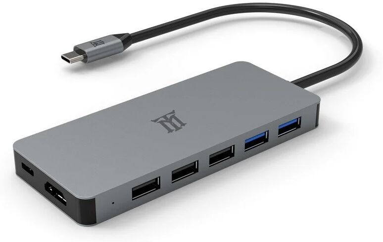 Maillon premium hub tipo-c 3.1 para hdmi 4k 11 em 1 prateado alumínio