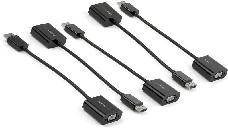 Startech adaptador displayport a vga pack 5 unidades