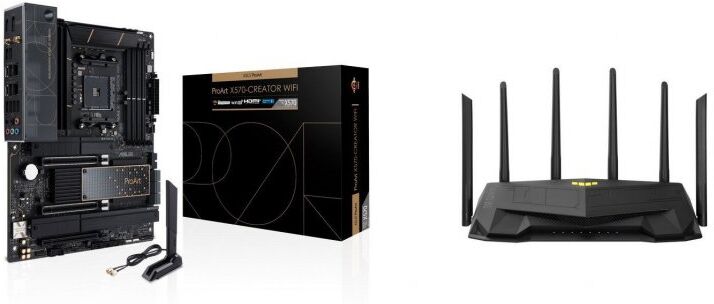 Asus tuf gaming ax5400 router wi-fi 6 doble banda para gaming + asus proart x570-creator wifi