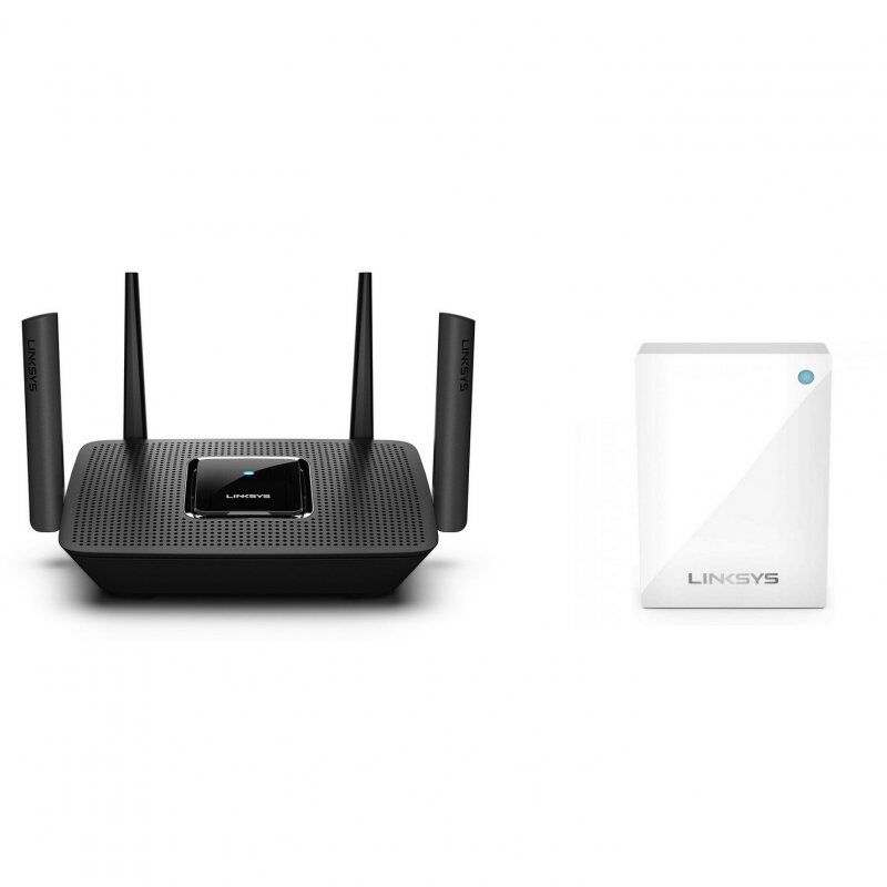 Linksys mr8300 router wifi mesh ac2200 tri-banda mu-mimo+whw0101p-eu extensor mesh para sistema linksys velop mesh