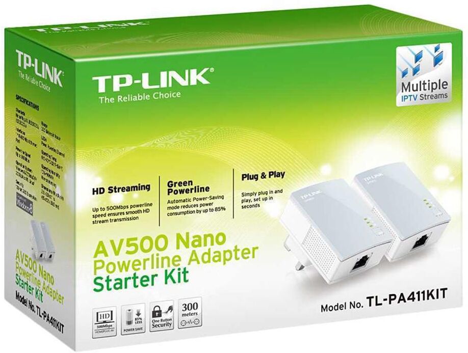 Tp-Link Kit 2 Adap Powerline Tp-Link 500mbps Ethernet - T.